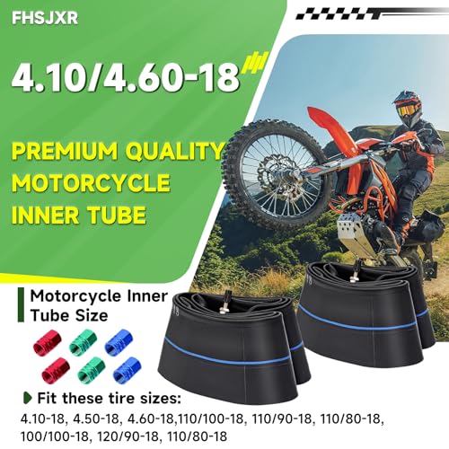 Image of FHSXJR 2PCS 4.10 /4.60-18 Motorcycle Inner Tube 110 /80-18,110 /90-18