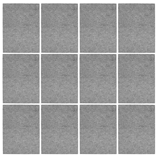 Paneles acústicos de absorción LIFKOME 12 piezas, tableros autoadhesivos para aislamiento de sonido para estudios en casa, material de poliéster duradero para insonorización miniatura 1