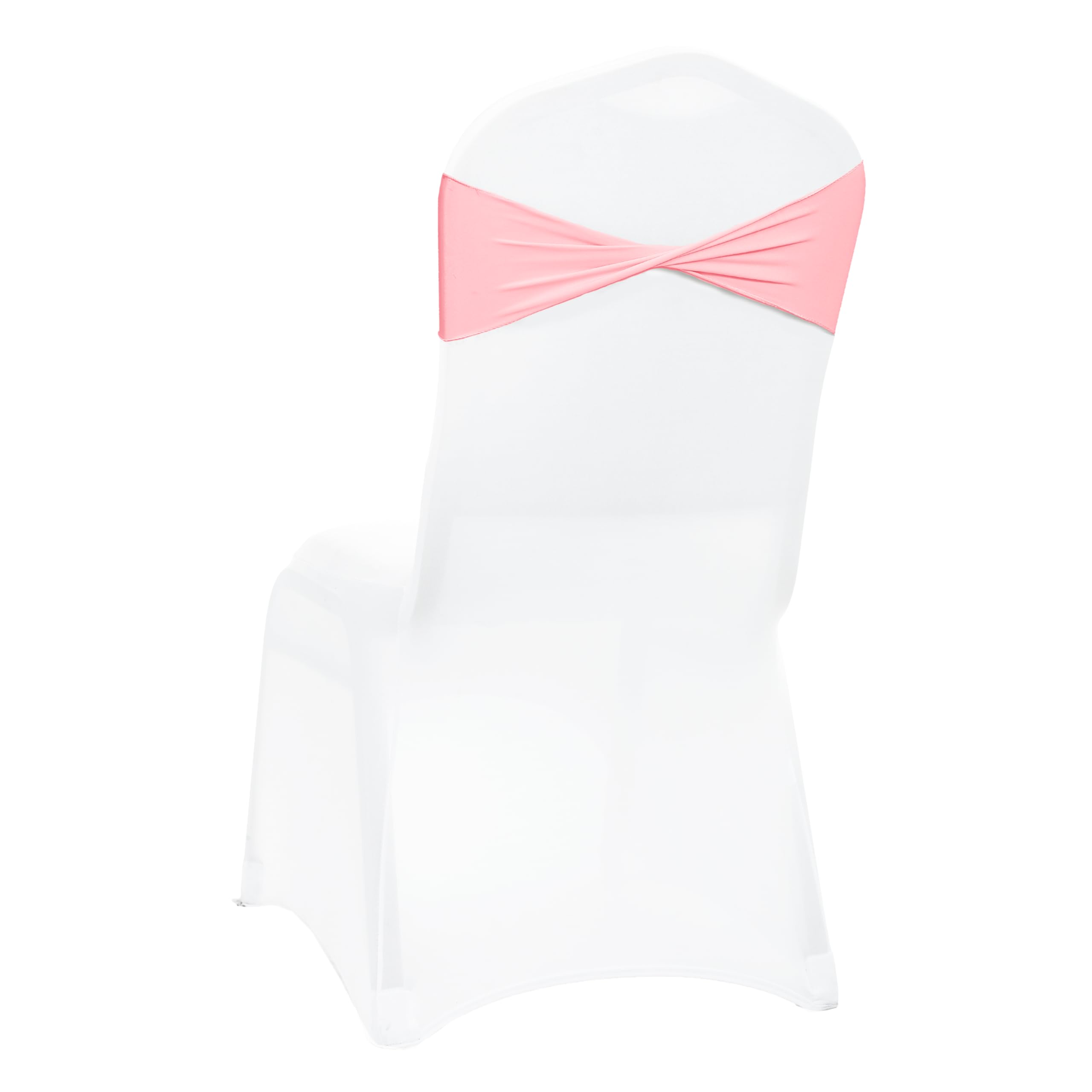 VDS Pack of 300 PCS | Dusty Rose | Spandex Chair Sashes Bows Without Buckle | Stretch Elastic Banquet Universal Folding Chair Band Tie with for Wedding Party Conference Celebration Event Decoration