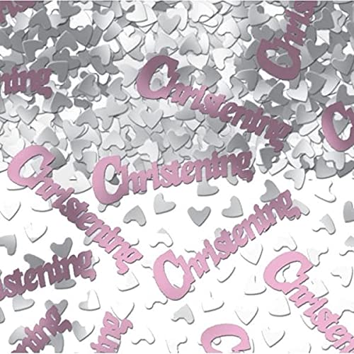 Christening Pink Table Metallic Foil Scatter Sprinkle Confetti Decorations x 3 PACKS