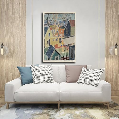 Impression sur toile d'art Blanche Lazzell - Toile Back Yards de qualité supérieure 61x91cm