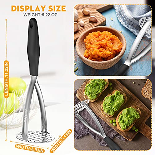 Potato Masher, Potatoes Masher, Heavy Duty Stainless Steel – Black #TOP6