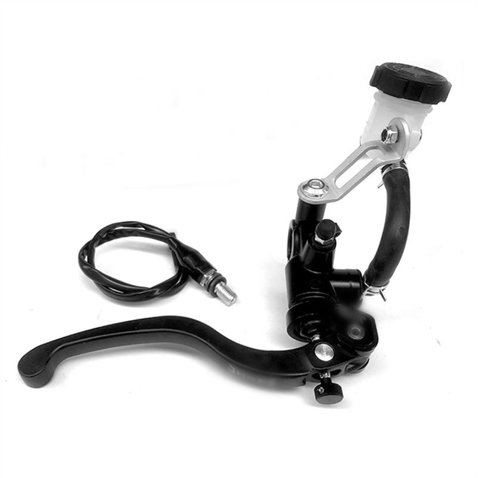 Leva Frizione Moto,Leva Freno Moto Universale 17.5mm Adelin PX1 Moto Pompa Freno Frizione Cilindro Maestro Maniglia A Leva Pompa Freno Adatto Uso adatto per Yamaha Kawasaki Suzuki(Black Right pump)