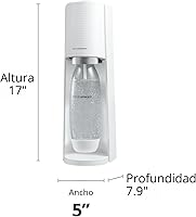 Vista 5 de SodaStream Terra Máquina de Agua con Gas (Blanco) con CO2, Botella DWS y Bubly Drop