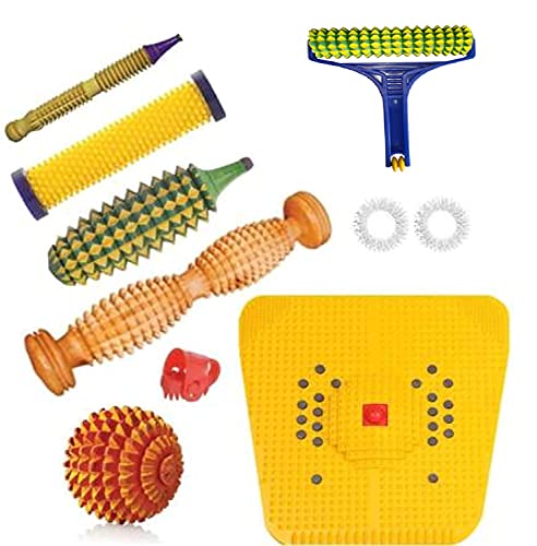 Mify DK45 Acupressure Massage Tools Kit Combo with Power Mat, Foot Roller, Hand Roller And Other Body Massage Products Massager