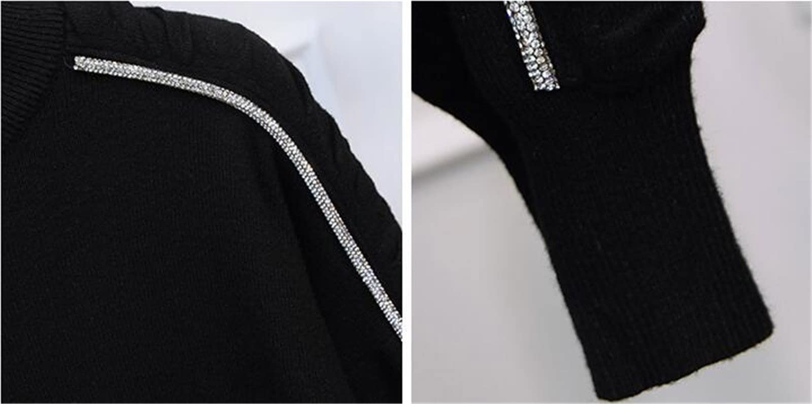 Due Pezzi Set Donne Moda Maglia Tuta Autunno Tuta 2 Pezzo Set Allentato Manica Lunga Maglione Maglia Pantaloni Tuta, Immagine a colori 1., L