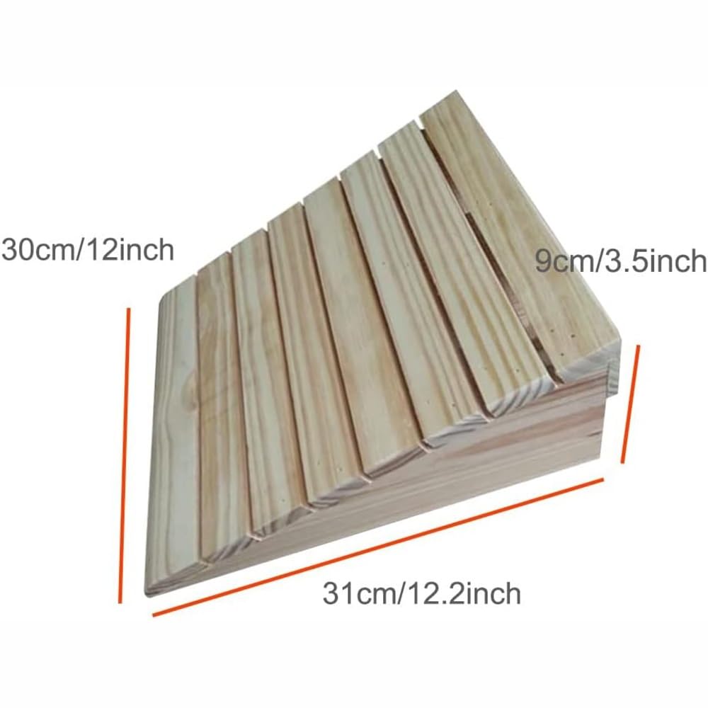 Rampas De Umbral para Puerta, Rampa De Madera para Escalones De Entrada, Rampa De Acceso Rampas De Bordillo Antideslizantes(31x30x9cm)