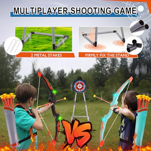 Twfric 1888-2A 2 Pack Bow And Arrow Toy For Ages 5-7 8-12 Boys Kids Archery Set thumb #3