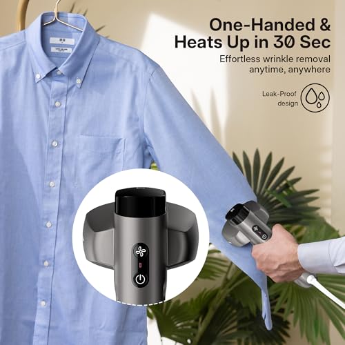 Vacuum Steamer for Clothes, GKJ Handheld Clothes Steamer, 2300Pa Suction Portable Travel Fabric and Garment Steamer, 2-in-1 Steamer & Iron, 118ml Water Tank (for 110-120V) by GKJ - Image 4