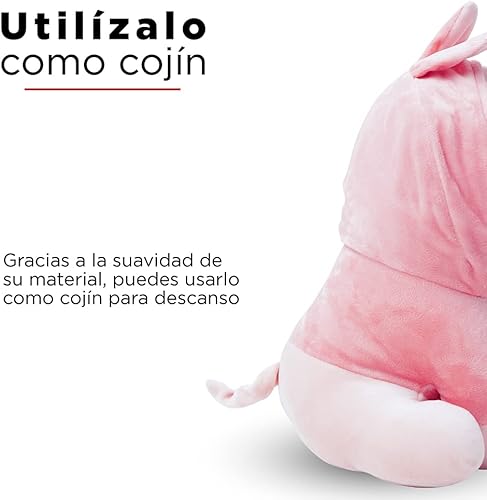 Miniatura 4 de MINISO Peluche de cerdo sentado de 12.5 pulgadas, almohada de cuerpo de cerdo kawaii linda almohada de peluche suave, regalo de peluche para niños,