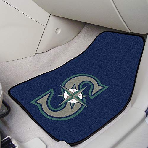 Fanmats 6416 Mlb Seattle Mariners Front Row Nylon Carpet Car Mat - 2 Piece #TOP1