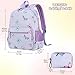 MyGreen Girls' Backpack for Elementary School, Large Capacity Kids' Butterfly Purple Backpack with Coin Bag