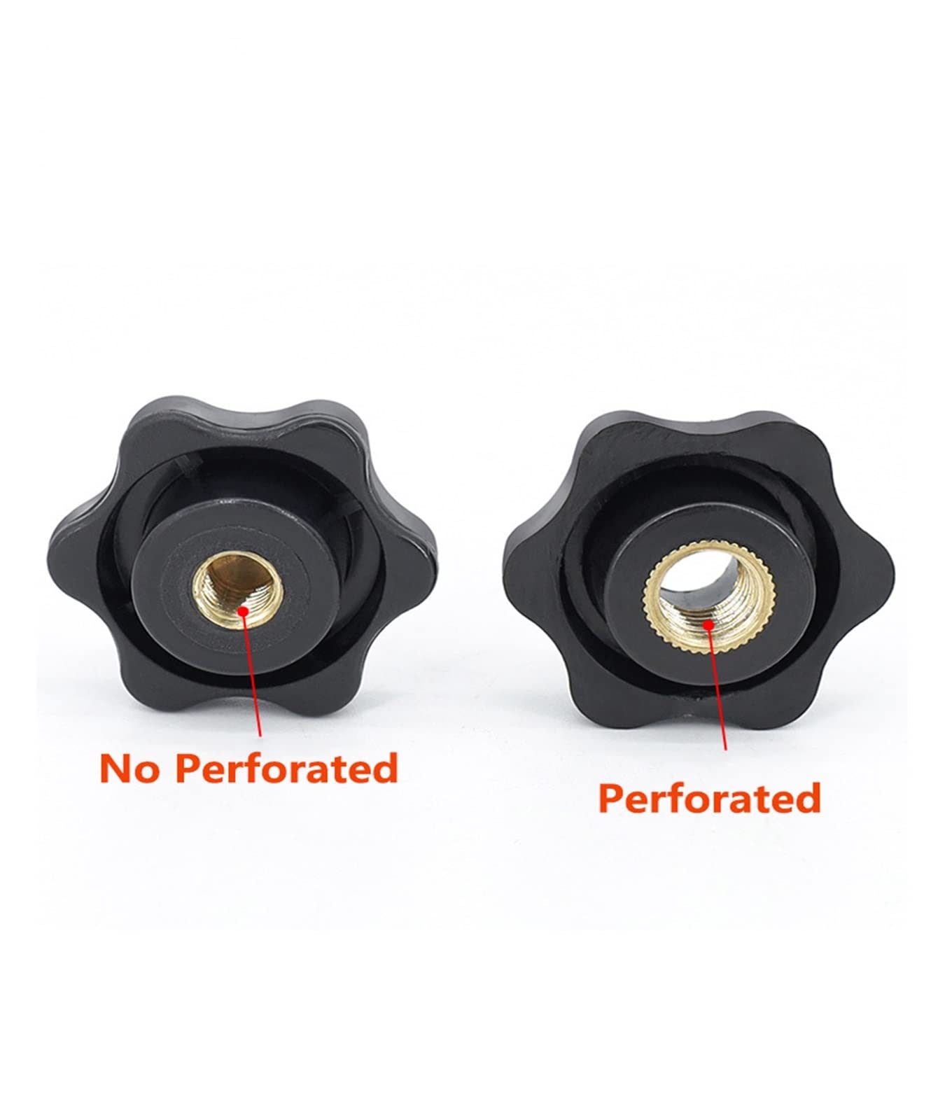 2/3/5 Pcs M3 M4 M5 M6 M8 M10 Gekartelde Duim Vernikkelen Hand Draai Noten koolstofstaal Hand Draai Ronde Knoppen Moer for 3D Printers Deel (Color : Black zinc plated, Size