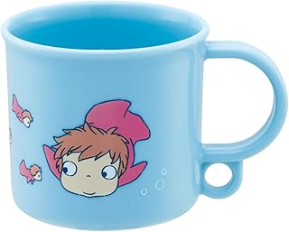 Skater KE5AAG-A Antibacterial Cup, Ponyo on the Cliff, Studio Ghibli, 6.8 fl oz (200 ml), Dishwasher Safe, Made in Japan