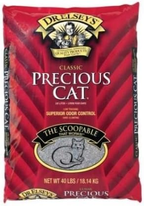 Precious Cat Classic Premium Clumping Cat Litter, 40 pound bag(2 Packs)
