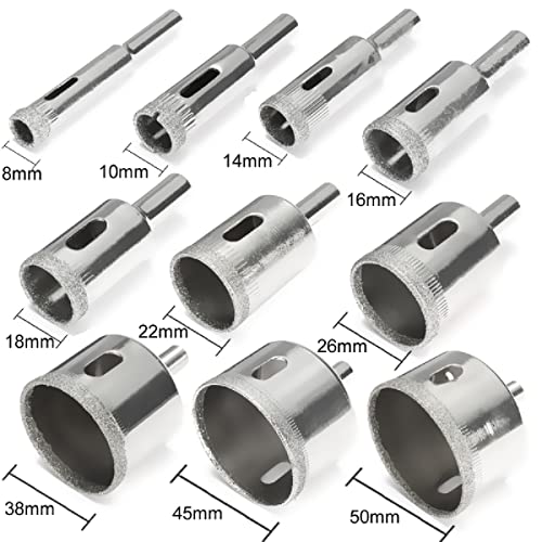 Broca de diamante 10 piezas para cerámica y vidrio miniatura 2
