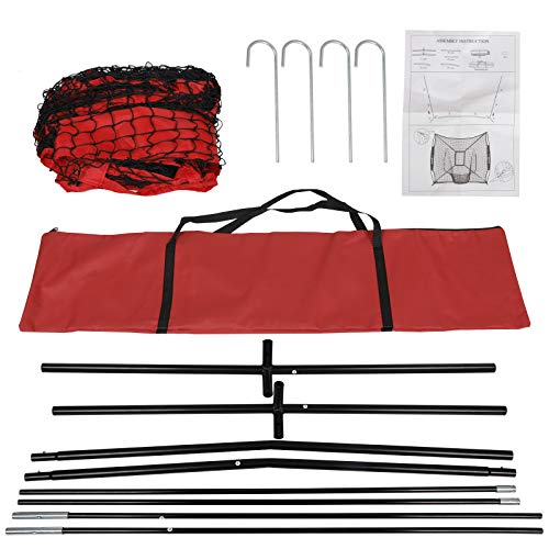 F2C 7'X7' Baseball Softball Practice Net Portable Hitting Pitching Net With Bow Frame And Carry Bag, Baseball Equipment Great For All Skill Levels,Ultimate Training Net #TOP6