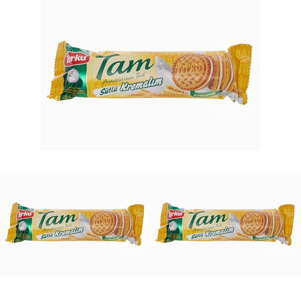 Torku Tam Sütlü Kremalim Bisküvi 83G 3lü paket