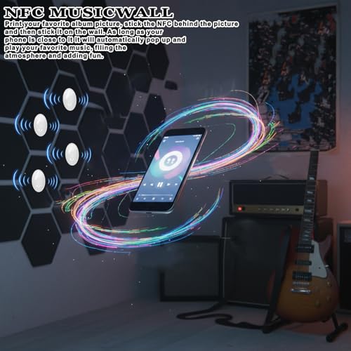 30 Stück NFC Tag Sticker mit Original Ntag215 Chip NFC-Tags RFID Tags Programmierbar 504 Byte Chip Wiederbeschreibbar NFC-Chip für Alle NFC-fähigen Handys und Geräte Amiibo Anpassung (Schwarz)