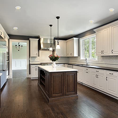 Knlnny Ware Eyeball Recessed Lighting 4 Pack, Ajustable Gimbal,Led Recessed Ceiling Light With Junction Box,5 Cct(2700K-6500K) Selectable Recessed Lighting,9W 750Lm,Dimmable,Airtight, Etl Listed #TOP6