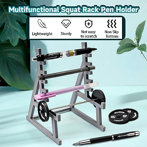 Vibbang Squat Rack Pen Holder, Mini Pencils Holder for Gym Theme with Barbells & Weights - Image 4