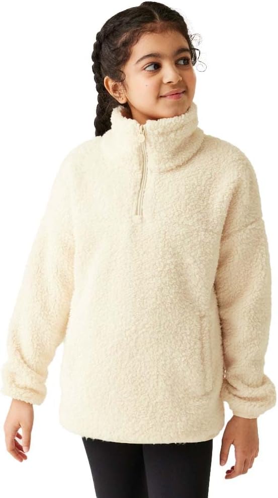 Regatta Kaliza Unisex Fleece Half Zip Lightweight Vanilla 14-15 Years