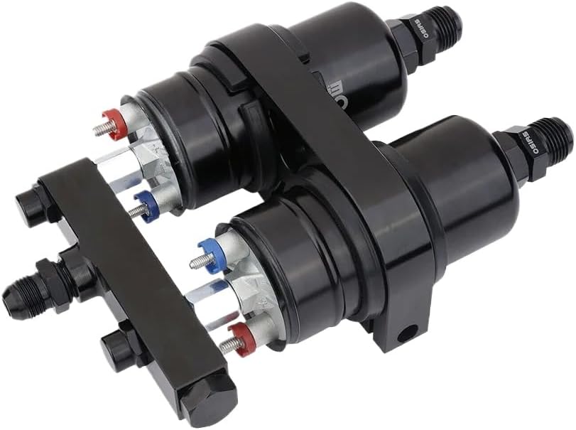 Billet Aluminum Dual Fuel Pump Clamp Mounting Bracket Outlet Manifold Replacement For 044 380LPH