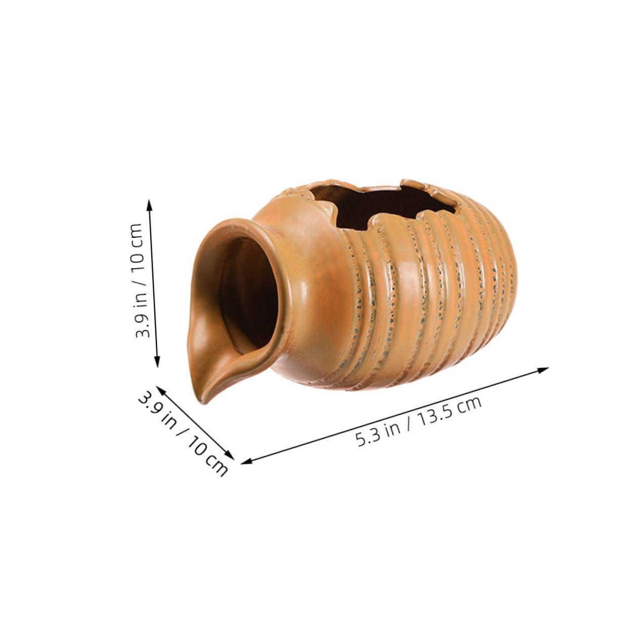 SOLUSTRE Ceramic Fountain Jar Water Flow Outdoor/Indoor Decoration Elegant Water Feature for Garden/Courtyard Easy to Use Weatherproof Design