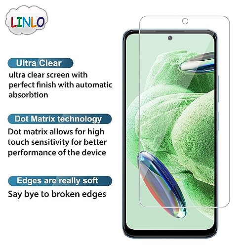 Image of Tempered Glass Screen Protector Compatible for Redmi Note 12 5G with Full Screen Coverage; Except Edges and Easy Installation Kit(Transparent), Pack of 1