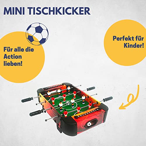 Best Sporting Mini Tischkicker Kinder Goal in 53 x 31 cm I Kickertisch klein für das Tischfussball Kinder Match I Mini Kicker Tischfussball mit 12 Spielern & 2 Bällen I Mini Football Game – Bild 3