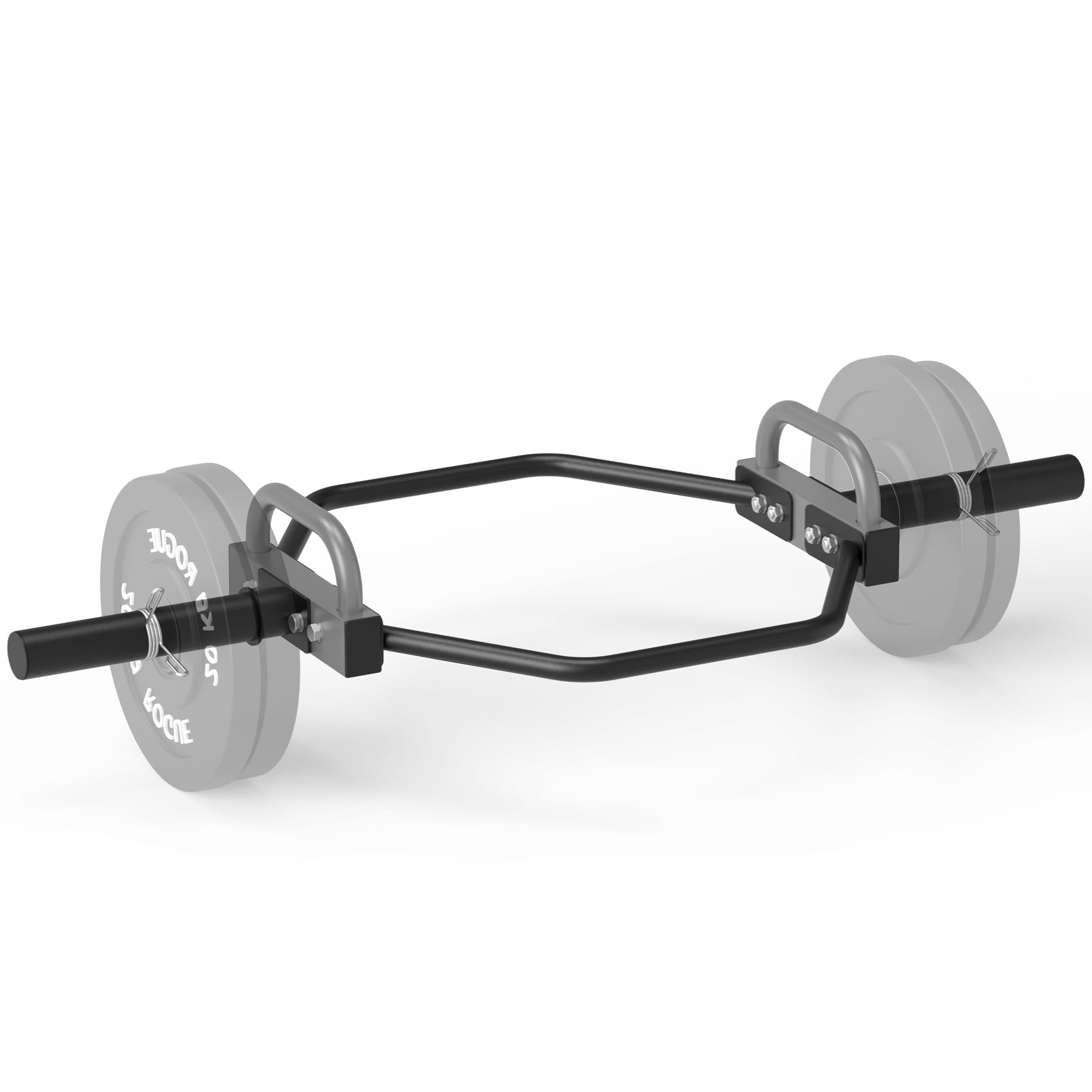 Hex Trap Bar 2-Inch Olympic Weightlifting Barbell,48.6" Deadlift Bar for Squats,Shrugs,Push-Ups,400Lbs Weight Capacit Suitable Home Gym Equipment Workouts for Beginners,Women,Men-Multiple Colors (GRAY