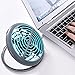 Eaxus® UFO - Mini ventilatore da tavolo USB con cavo USB, colore: Blu moderno