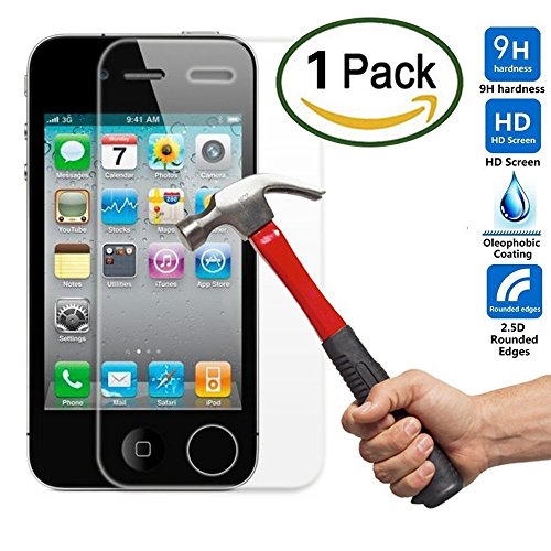 For Iphone 5S / 5 / 5C Screen Protector,9H Hardness Premium Tempered Glass Screen Protector Round Edge Ultra-Clear Glass Screen Protector Perfect Fit For Iphone 5S (1 Pack) #TOP22