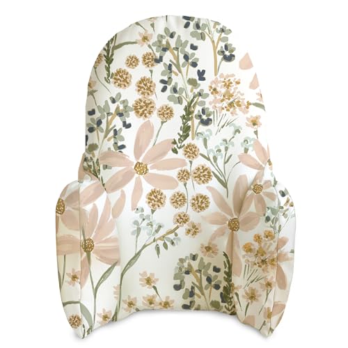 Image of Yeah Baby Goods Wipeable Cushion Cover (Daisy Dreams) - Compatible with The IKEA Antilop Highchair - Soft, Waterproof Baby High Chair Cover