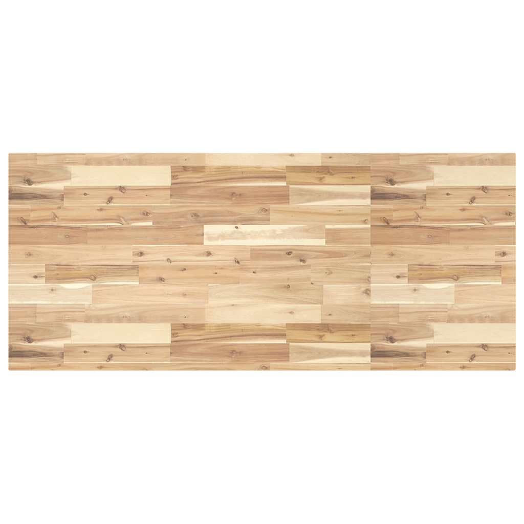 Blat biurka z litego drewna akacjowego, 140 x 60 x 4 cm, nieobrobiony, prostokątny, blat roboczy do biura, biura domowego, wszechstronne zastosowanie, wytrzymały, trwały