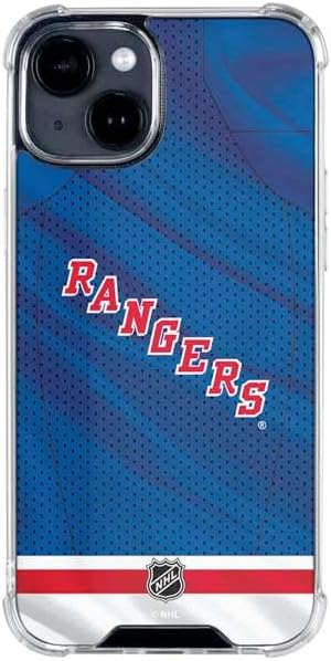 Skinit Clear Phone Case Compatible with iPhone 15 - Officially Licensed NHL New York Rangers Home Jersey Design