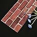 Haimin PVC 3D Wall Panels Peel and Stick （23.6x11.8in） 10 PCS IXPE Foam 3D Wallpaper, Faux Brick Wall Panels Faux Stone Foam Self Adhesive Textured Rock Pattern (Red Brick)
