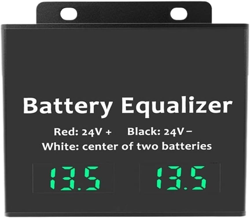 Battery Equalizer 24V FBA052S KBA052S Battery Equalizer LED Display 2 * 12V Lead Acid Gel Batteries Series Balancer 2S Active 24V 25.6V Battery Voltage Balancer(KBA052S)