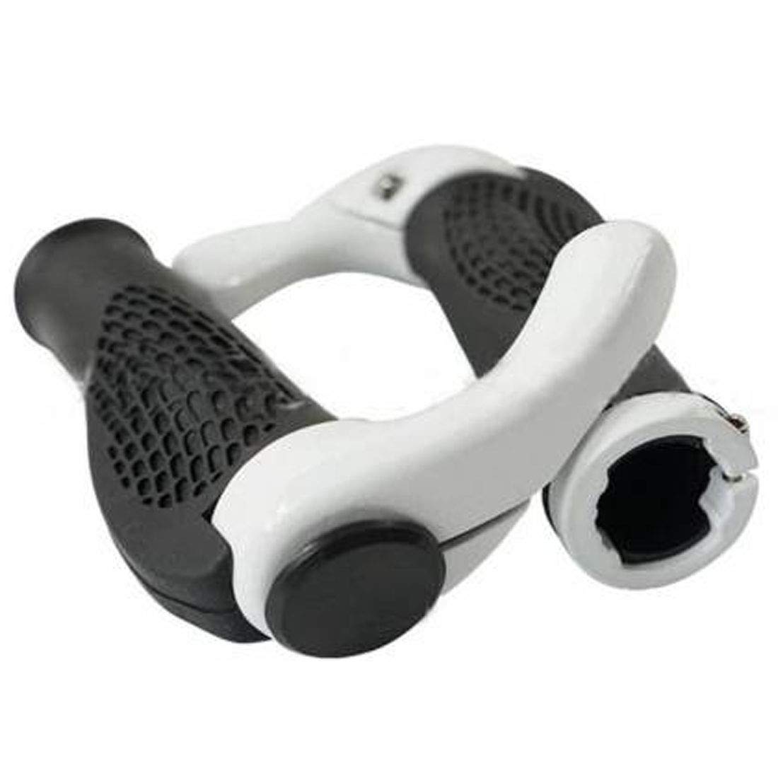 Shivexim® Bicycle Ergonomic Anti Slip Handlebar Palm Grips with Bars (White)