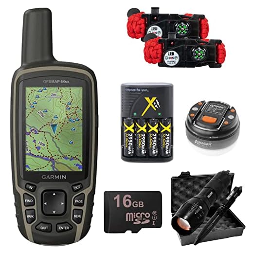 Garmin GPSMAP 64sx Handheld GPS with 16GB Camping & Hiking Bundle - (010-02258-10)