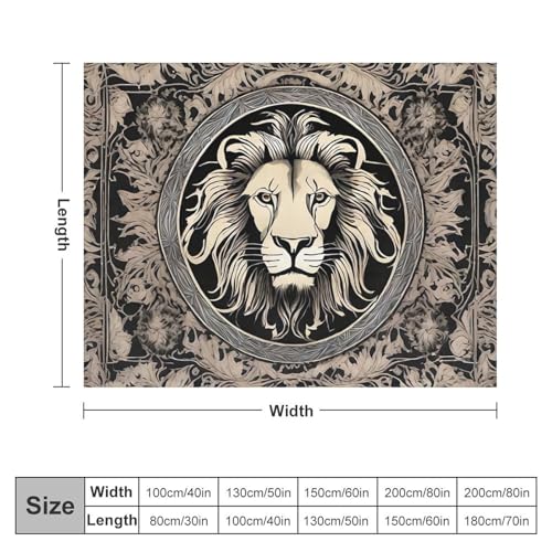 Couverture lion microfibre chaude contre le froid devant la TV - 4