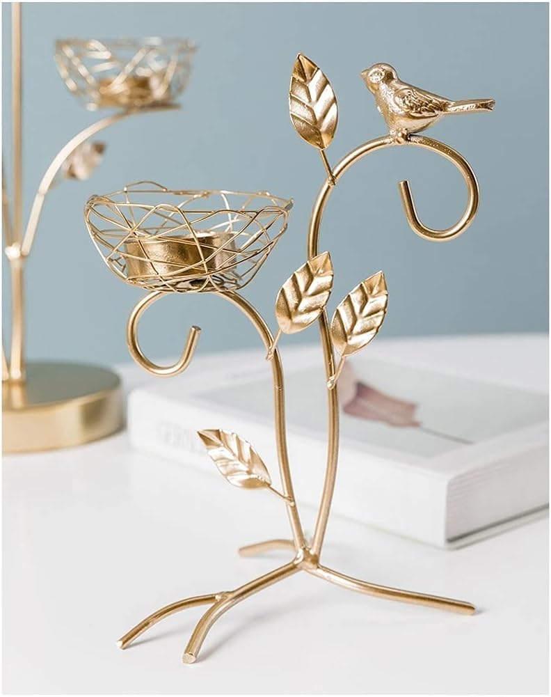 candle-holder Light Luxury Iron Bird Candle Holder Home Living Room Bedroom Creative Decoration Ornaments Dining Table Romantic Candle Lamp candlestick