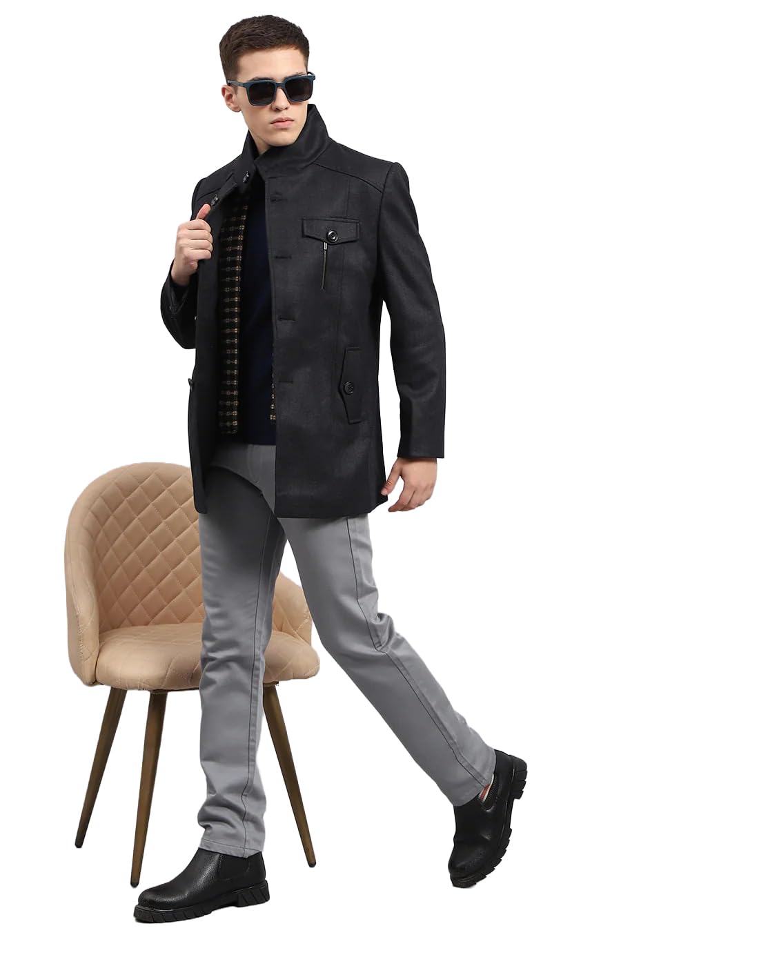 monte carlo Mens Regular Fit Full Sleeve Collar Coat (Pack of 1)-picture-46