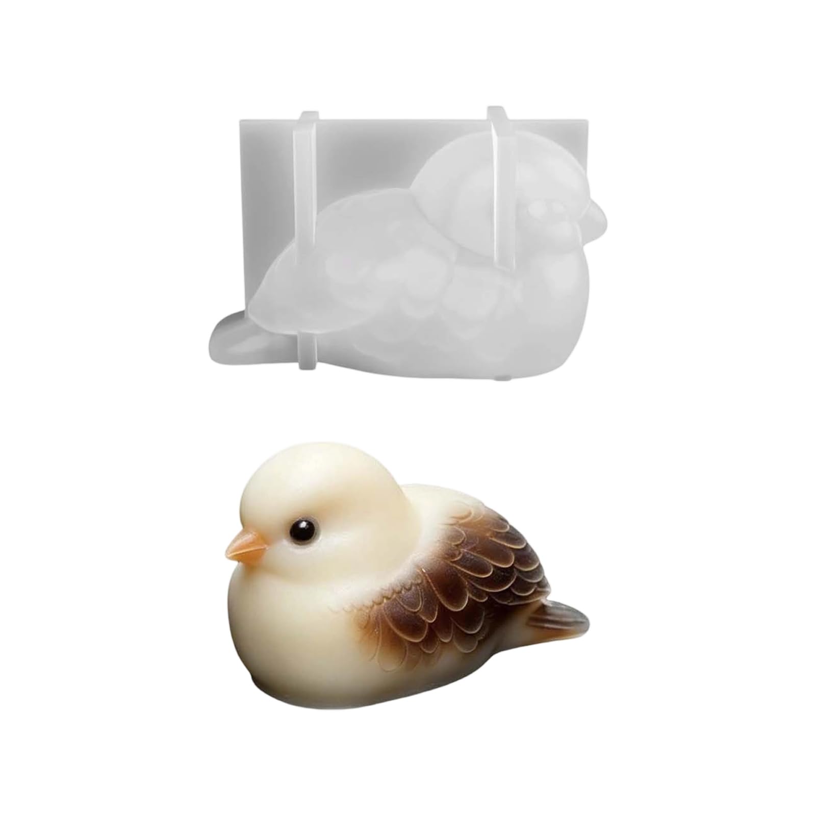 Navna Making Mold with 3D Sparrow Shape, Silicone Mold for Resin, Soap, Plaster, Home Decorations, and Art Bird Resin Soap Plaster Silicone Sparrow Ornament Wax Casting