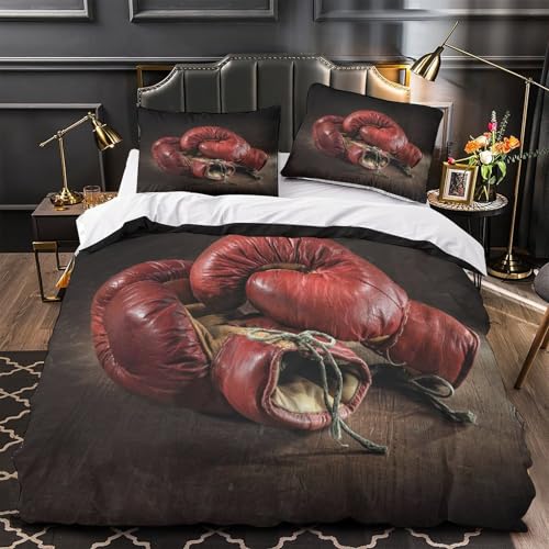 Housse de couette boxe vintage en microfibre ultra douce 135x200cm - 2