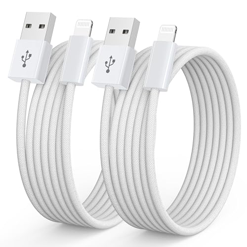 iPhone Ladekabel Apple Ladekabel 2Pack 2M, Lightning Kabel MFi-Zertifiziert Schnellladekabel für iPhone 14 13 12 11 Pro/Pro Max/Mini, XR XS Max X, 8 7 6 6s Plus, 5s 5 SE 1