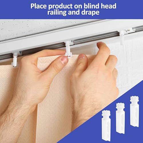 Leinuosen Vertical Blind Stem Replacement White Stems For Vertical Window Blind Vertical Blind Carrier Stem Vertical Blinds Curtain Accessories (12 Pieces) #TOP4