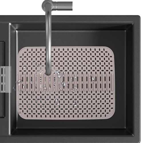 Alfombrilla de silicona resistente para secar platos y protector de fregadero 5