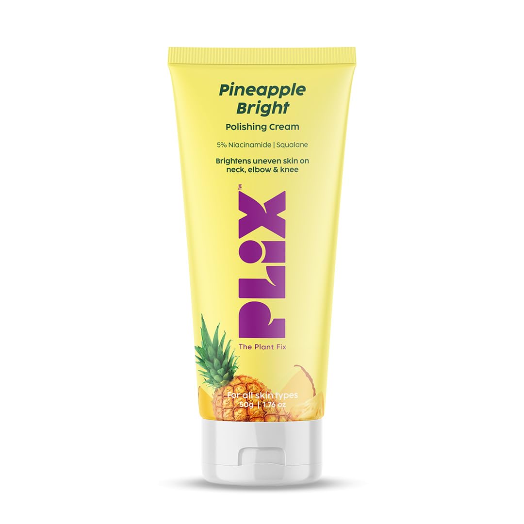 PLIX - THE PLANT FIX Pineapple 5% Niacinamide Bright Polishing Cream For Neck, Knees & Elbows | Hyperpigmentation, Exfoliates & Hydrates Skin | All Skin Types | 50g