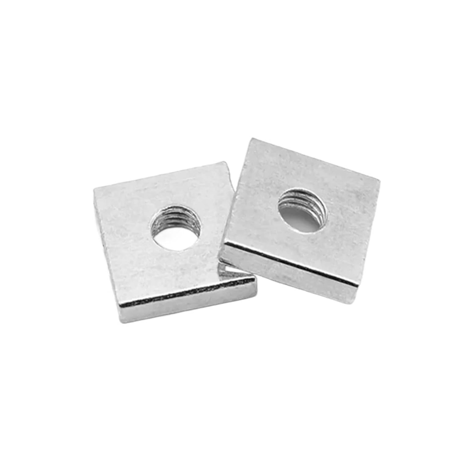 20-40pcs/lot Square Nut M2.5 M3 M4 Carbon Steel Galvanized Zinc Plated Thin Quadrangle Block Compatible with Prusa MK3 DIN562(20pcs,M2.5x5x5x2mm)